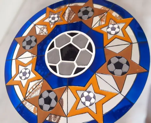 Espelho Decorativo Bola de Futebol 60cm