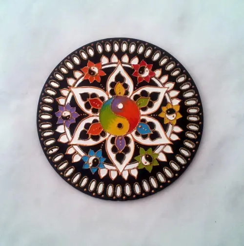 Espelho Decorado Yin Yang 20cm
