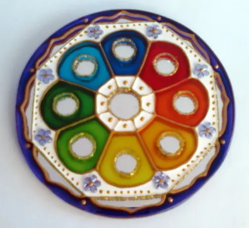 Espelho Mandala Colorida de Porta 12cm