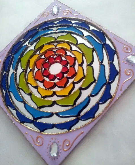 Espelho Mandala Expansão 15x15cm -parede