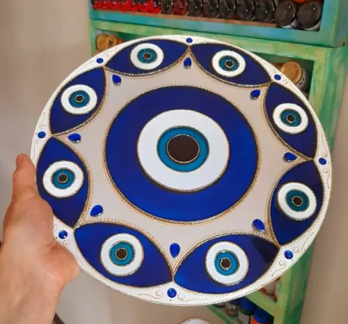 Espelho Mandala Olho Grego 30cm