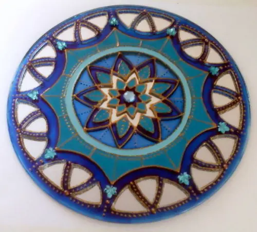 Espelho Mandala Vitral Serenidade 20cm