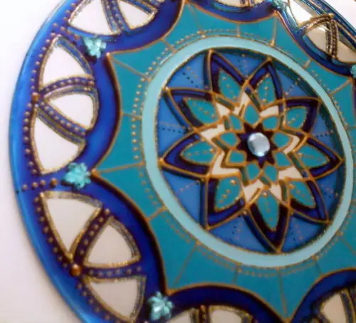 Espelho Mandala Vitral Serenidade 20cm