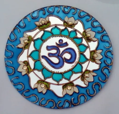 Espelho Om Flor de Lótus 15cm