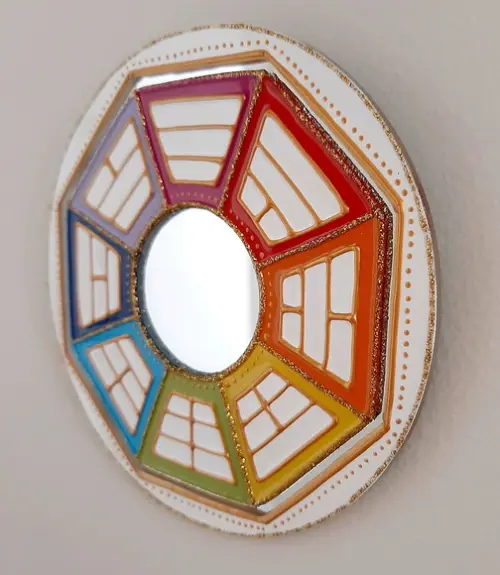 Espelho para Porta Baguá Branco 12cm