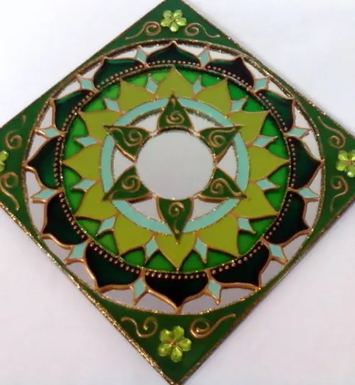 Espelho Verde 15cm