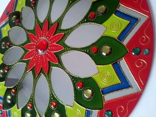 Espelho Vermelho e Verde 50cm