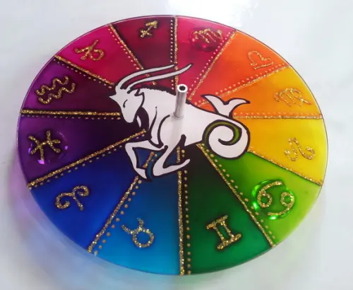 Incensário Signo de Capricórnio 15cm em Vidro