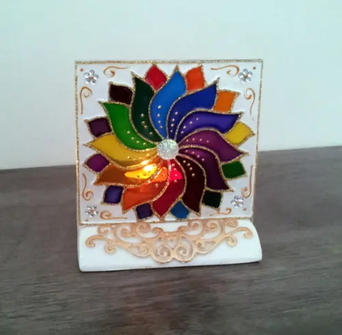 Luminária Cores em Movimento (para Uso com Vela)