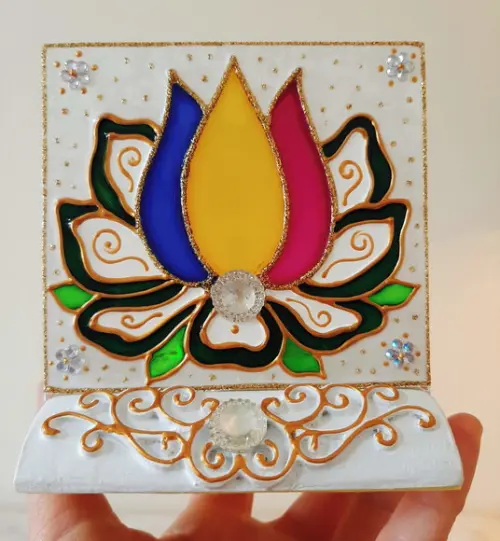 Luminária Vitral Colorida Modelo 1