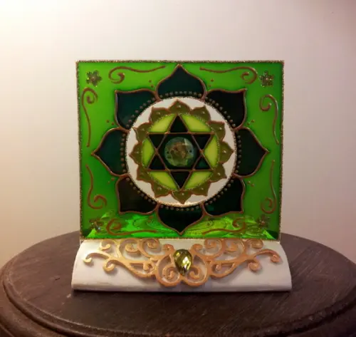 Luminária Vitral Saúde (com Uso de Vela)