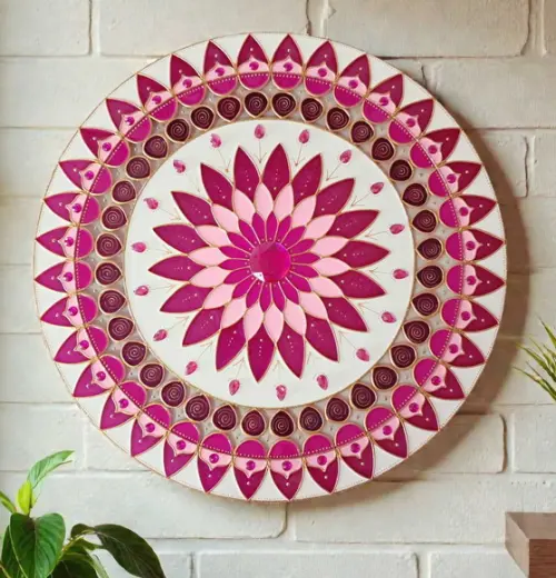 Mandala Amor em Vidro de 40cm