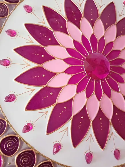 Mandala Amor em Vidro de 40cm