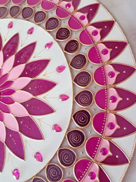 Mandala Amor em Vidro de 40cm