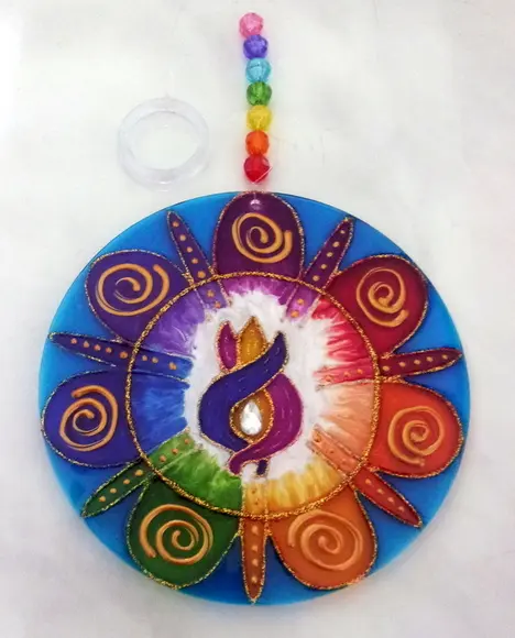 Mandala Chama Trina com Pétalas 12cm