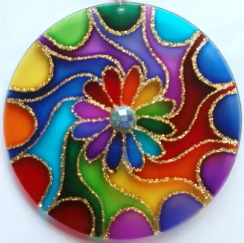 Mandala Colorida 15cm Modelo1
