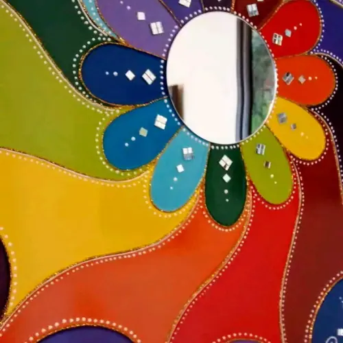 Mandala Colorida em mdf 50cm