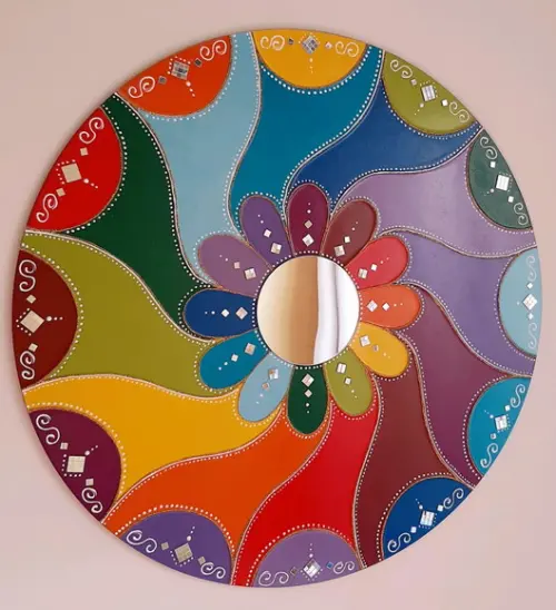 Mandala Colorida em mdf 50cm