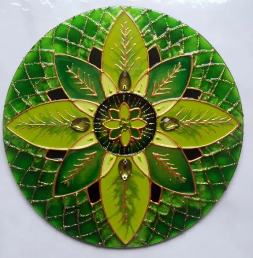 Mandala da Cura em Vidro de 20cm (de Parede)