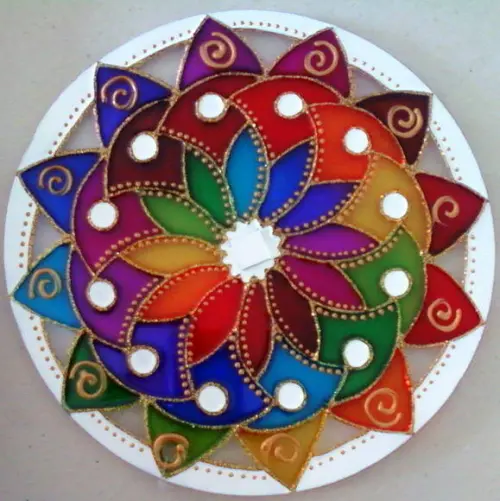 Mandala Dança das Cores 15cm
