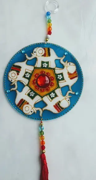Mandala de Elefantes Acrílico 15cm