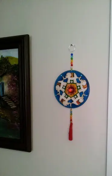 Mandala de Elefantes Acrílico 15cm