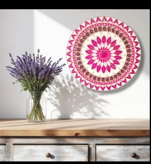 Mandala Decorativa Amor 25cm Rosa e Pink