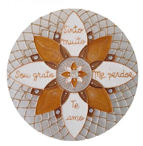 Mandala Decorativa Quadro Ho'oponopono 20cm