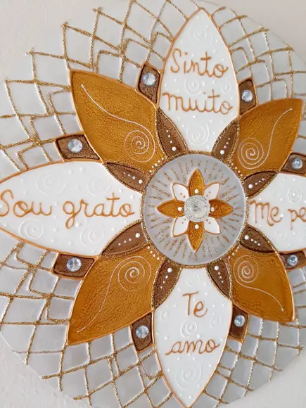 Mandala Decorativa Quadro Ho'oponopono 20cm