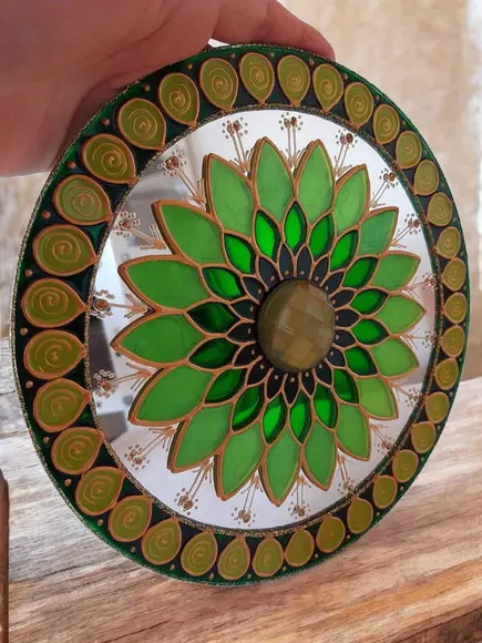 Mandala Decorativa Saúde em Espelho 15cm
