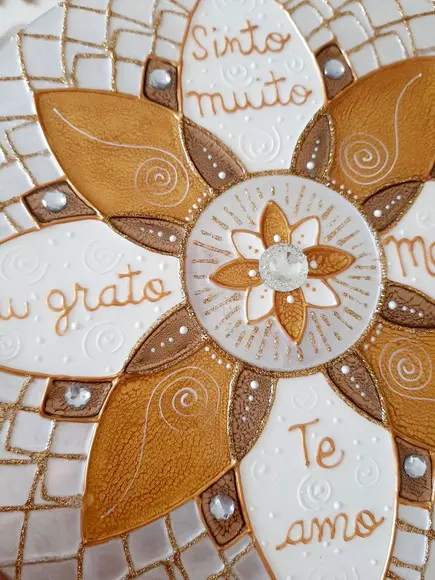 Mandala Decorativa Quadro Ho'oponopono 20cm