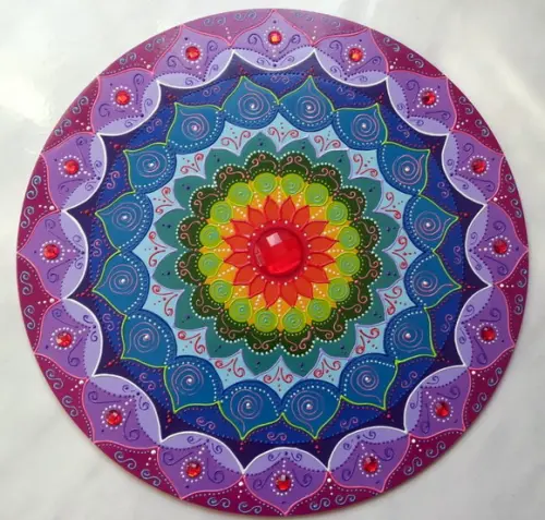 Mandala Desabrochar do Ser em MDF de 35cm