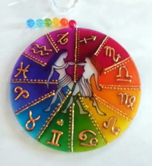 Mandala do Signo de Gêmeos 12cm