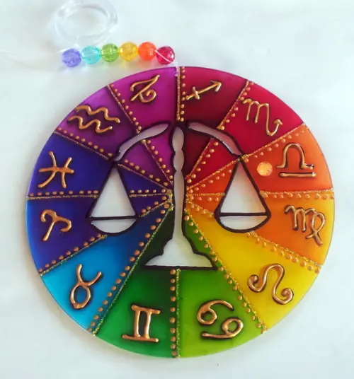 Mandala do Signo de Libra 12cm