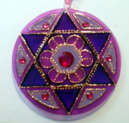 Mandala Estrela de Davi 12cm
