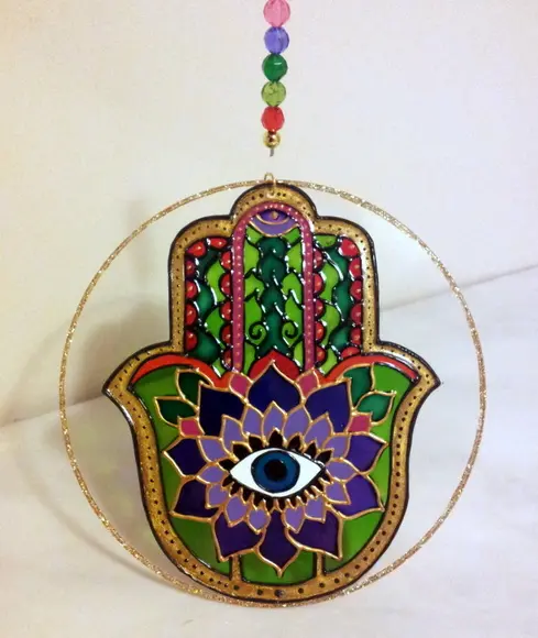 Mandala Mão de Hansa Verde 15cm