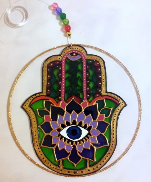 Mandala Mão de Hansa Verde 15cm