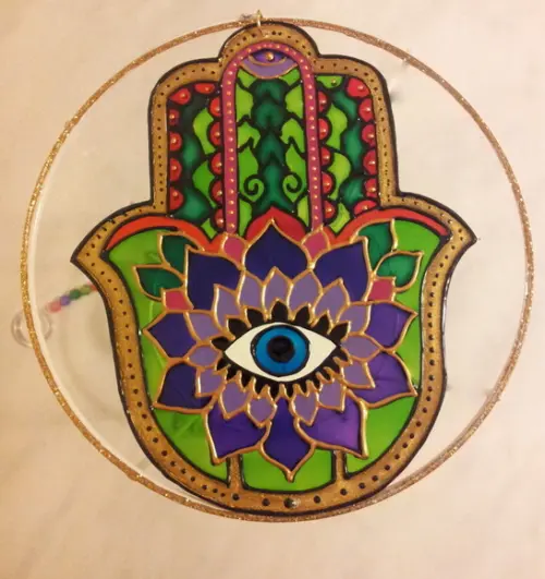Mandala Mão de Hansa Verde 15cm