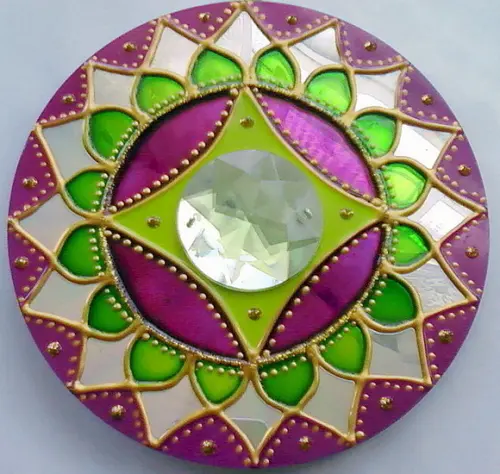 Mandala Motivação em Cd Reciclado