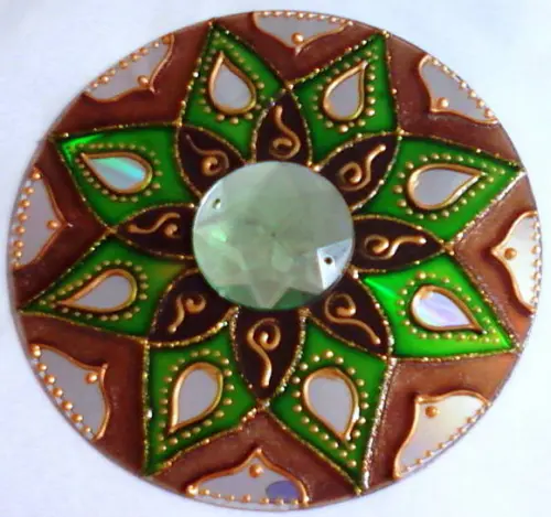 Mandala Natureza em Cd Reciclado