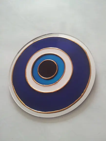 Mandala Olho Grego em Espelho de 12cm para Porta