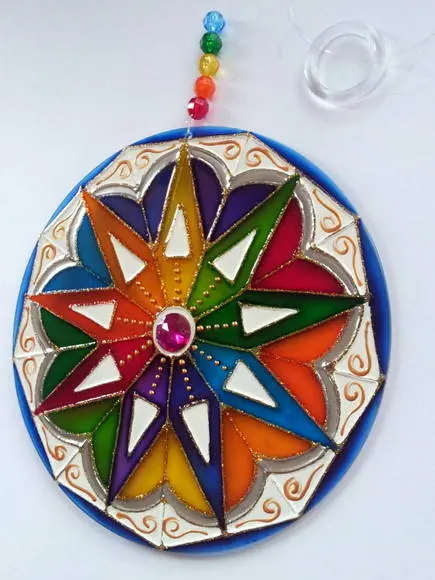 Mandala Nove Raios 15cm
