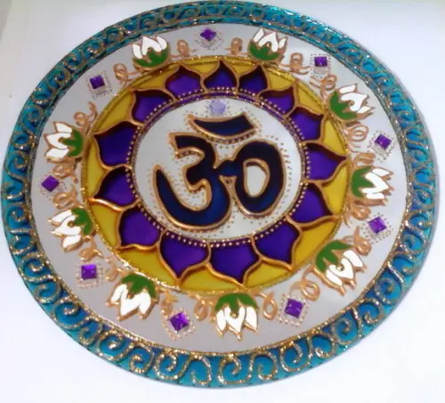 Mandala Om Flor de Lótus Espiritualidade 20cm