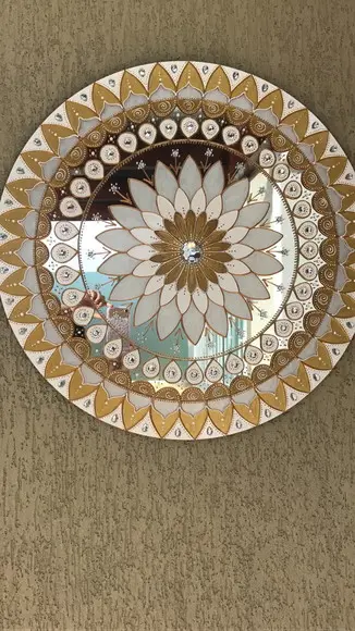 Mandala Ouro em Acrílico Espelhado de 60cm