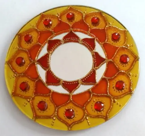 Mandala Prosperidade em Espelho de 15cm