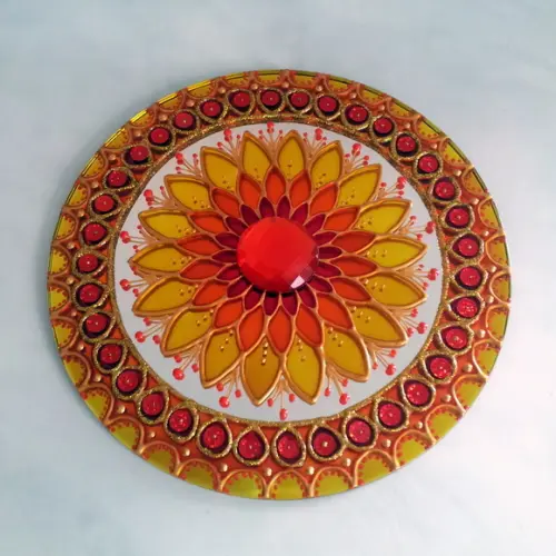 Mandala Prosperidade em Espelho de 20cm