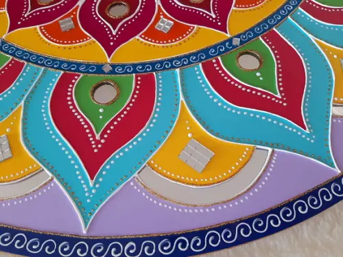 Mandala Radiante 60cm (acrílico Espelhado)
