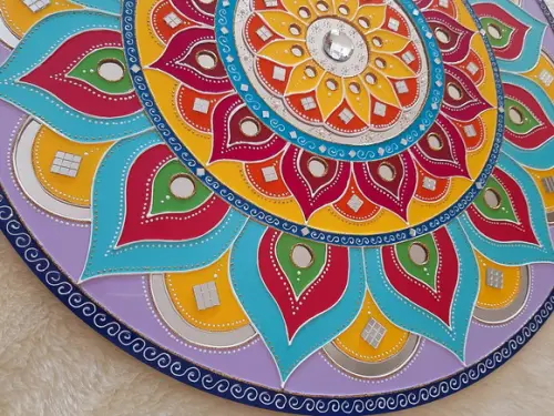 Mandala Radiante 60cm (acrílico Espelhado)