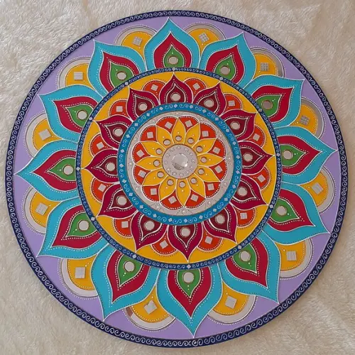 Mandala Radiante 60cm (acrílico Espelhado)