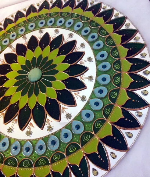 Mandala Saúde e Cura em Espelho 50cm
